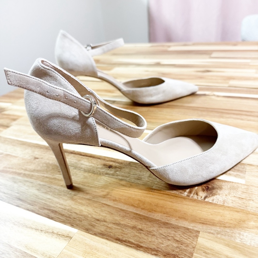 LK Bennett Monet Beige Suede Ankle Strap Heels in Beige Tan size 42/US 11.5 $425 - Picture 10 of 14